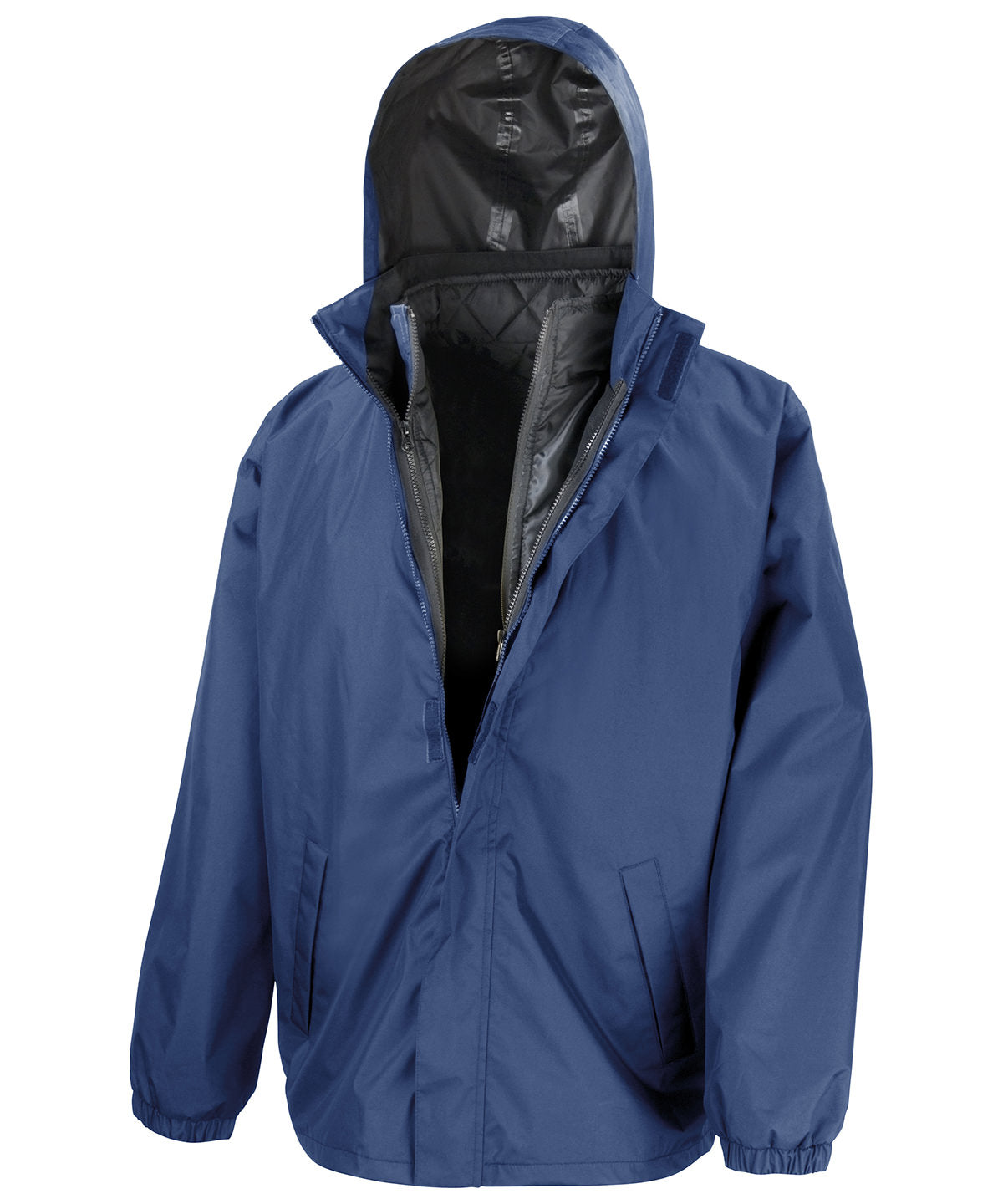 Unisex Custom Printed or Embroidered Waterproof Performance Jacket in Navy