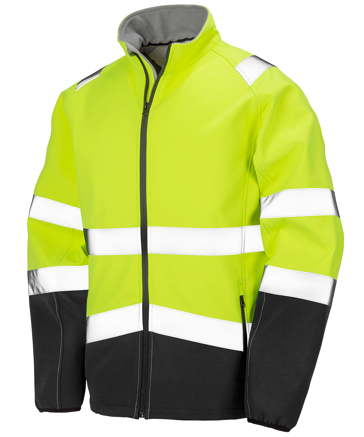 Unisex Custom Printed or Embroidered Hi-Vis Softshell Softshell Jacket