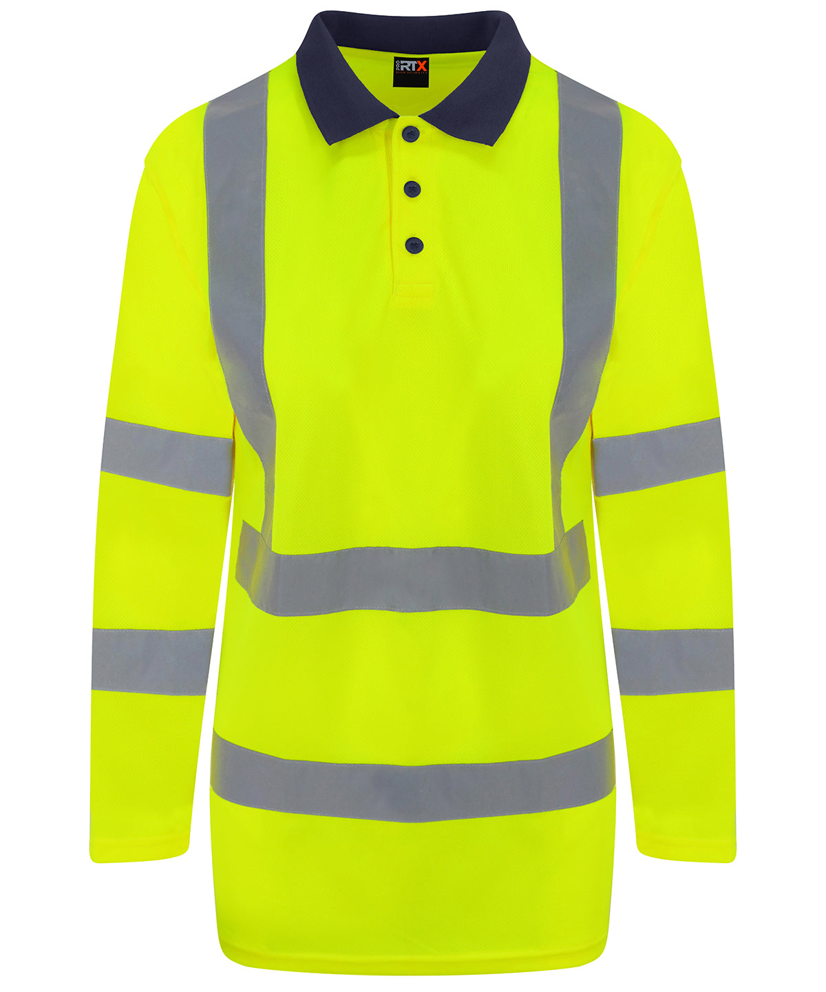 Custom Printed Hi-Vis Long Sleeve Polo Shirt