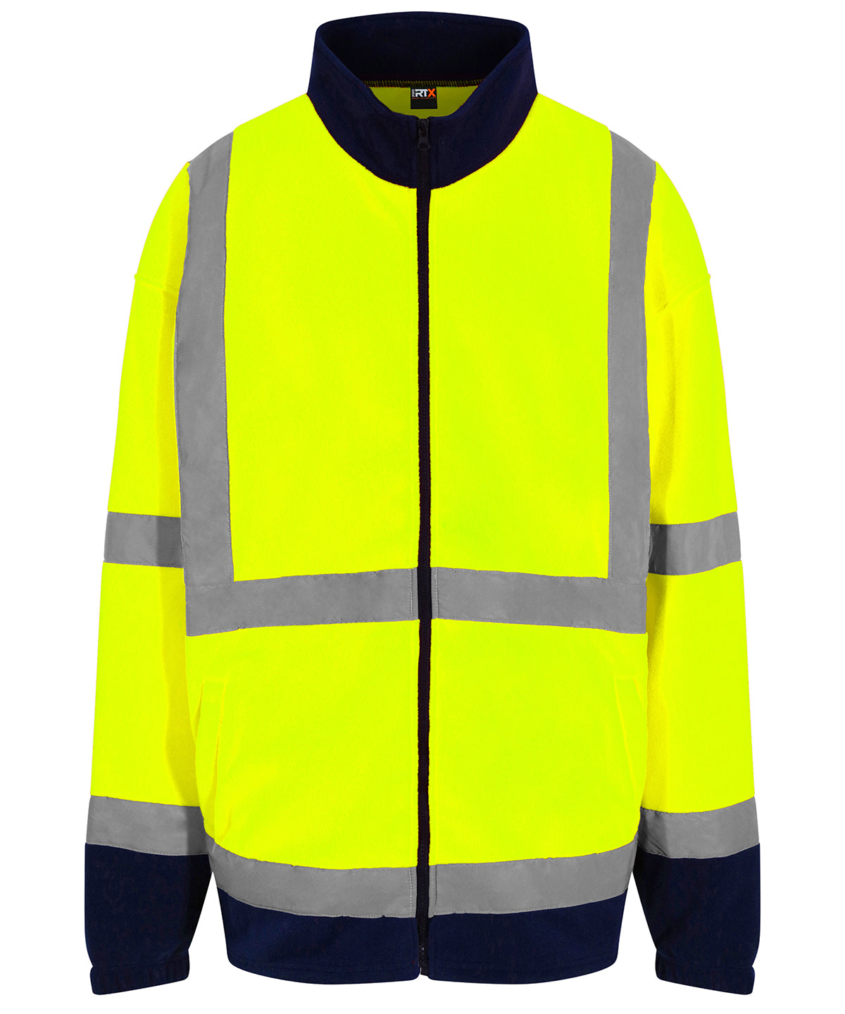 Men's Custom Printed or Embroidered Hi-Vis Zip-Up Fleece Jacket