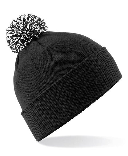 Personalised Beanie Hat Embroidered Woolly Bobble Hat Winter Pom Pom Headwear
