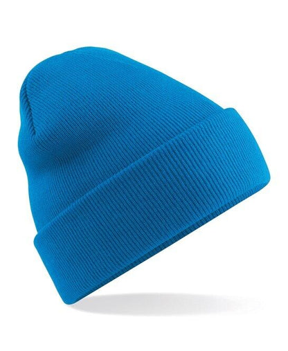 Personalised Embroidered Beanie Hat Custom Cuffed Winter Woolly Hat Mens Womens