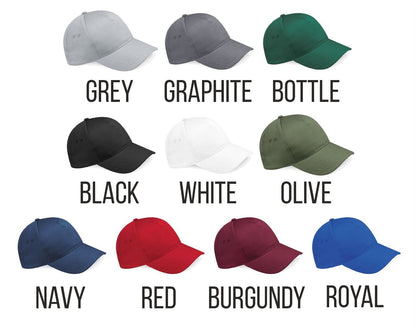 Personalised Embroidered Baseball Cap Custom Printed Text Logo Mens Hat Ladies