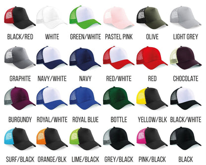 Personalised Snapback Embroidered Trucker Cap Half Mesh Baseball Cap Mens Ladies