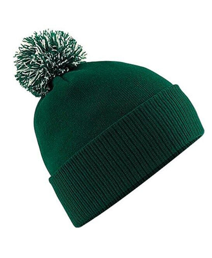 Personalised Beanie Hat Embroidered Woolly Bobble Hat Winter Pom Pom Headwear