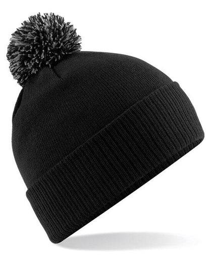 Personalised Beanie Hat Embroidered Woolly Bobble Hat Winter Pom Pom Headwear