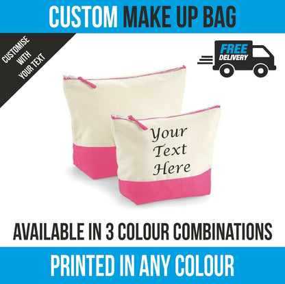 Personalised Make Up Bag Cosmetic Bag Wash Bag Toiletry Jewellery Womens Mens