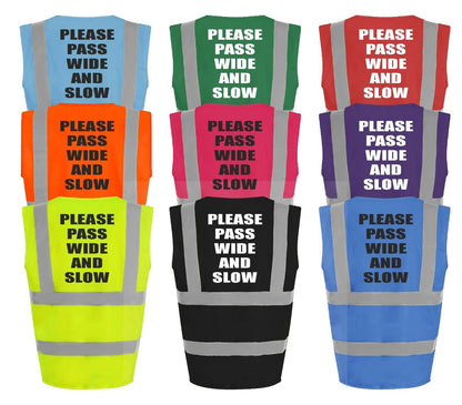 Pass Wide Slow Horse Riding Hi-Vis Vest Equestrian Safety High Visibility Jacket