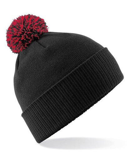 Personalised Beanie Hat Embroidered Woolly Bobble Hat Winter Pom Pom Headwear