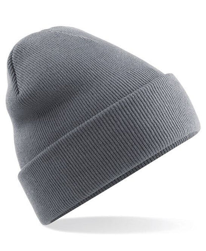 Personalised Embroidered Beanie Hat Custom Cuffed Winter Woolly Hat Mens Womens