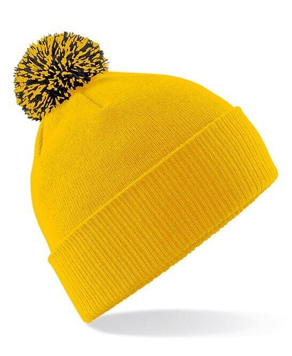 Personalised Beanie Hat Embroidered Woolly Bobble Hat Winter Pom Pom Headwear