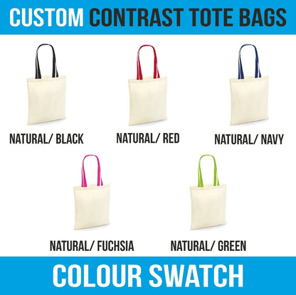 Personalised Tote Bag Shopping Text Photo Printed Shopper Custom Canvas Handbag