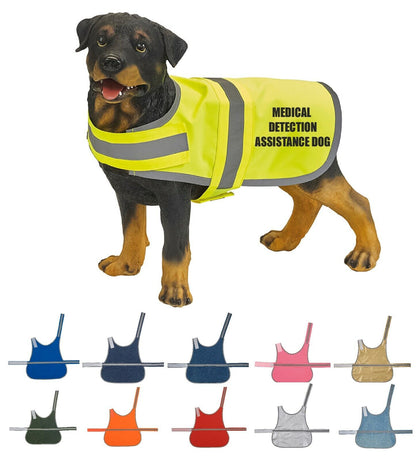 Medical Detection Printed High Vis Hi Viz Dog Pet Safety Vest Reflective Coat 