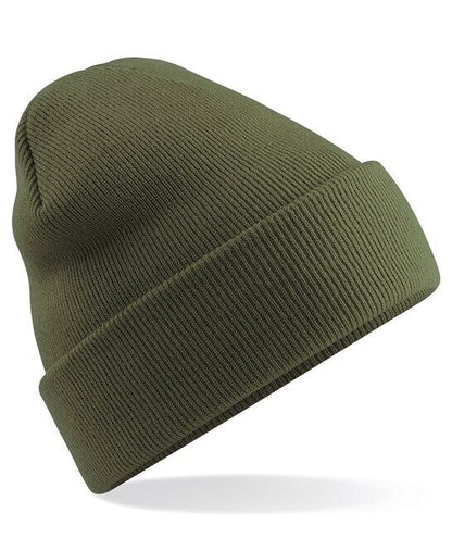 Personalised Embroidered Beanie Hat Custom Cuffed Winter Woolly Hat Mens Womens