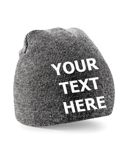 Personalised Embroidered Beanie Hat Pullover Custom Printed Workwear Wooley Hat