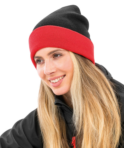 Personalised Embroidered Beanie Hat Men Women Contrast Custom Printed Wooley Hat