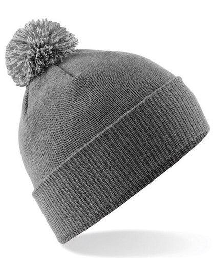Personalised Beanie Hat Embroidered Woolly Bobble Hat Winter Pom Pom Headwear