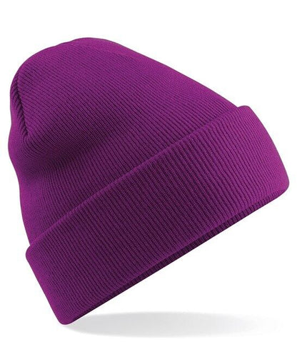 Personalised Embroidered Beanie Hat Custom Cuffed Winter Woolly Hat Mens Womens