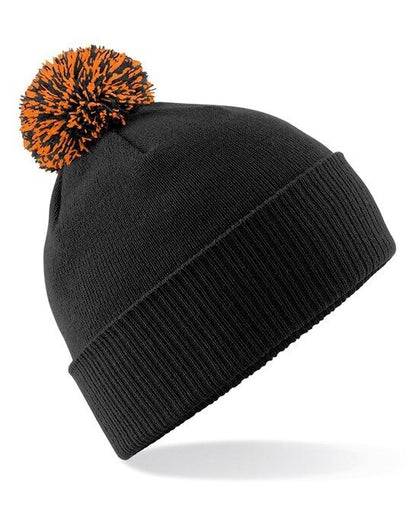 Personalised Beanie Hat Embroidered Woolly Bobble Hat Winter Pom Pom Headwear