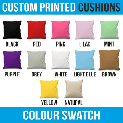Personalised Photo Cushion Cover Name Cotton Pillowcase Image Text Printed Gift