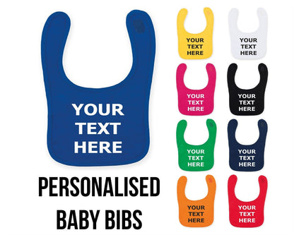 Personalised Baby Bib for Boys & Girls Embroidered Birthday Christmas Gift