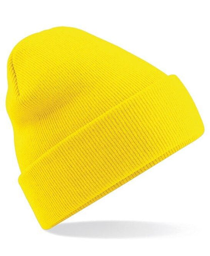 Personalised Embroidered Beanie Hat Custom Cuffed Winter Woolly Hat Mens Womens