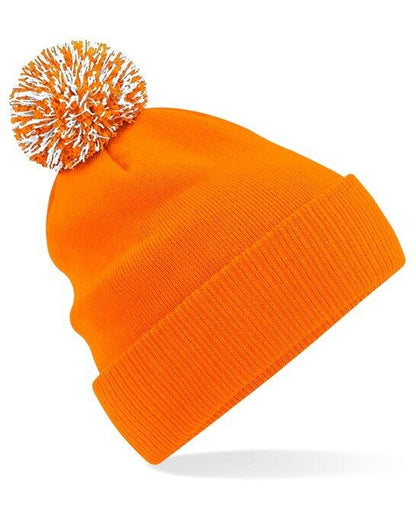 Personalised Beanie Hat Embroidered Woolly Bobble Hat Winter Pom Pom Headwear