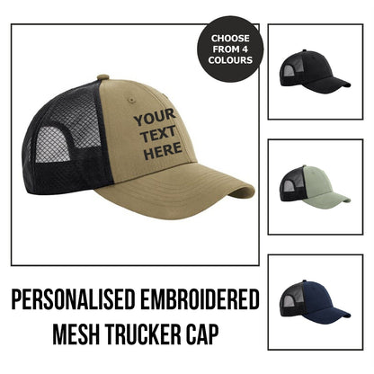 Personalised Embroidered Trucker Hat Mesh Baseball Cap Custom Printed Hat Unisex