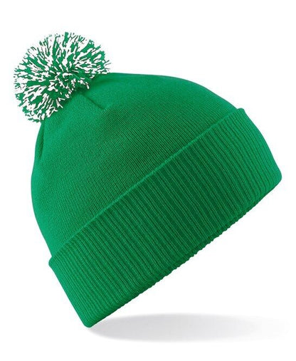 Personalised Beanie Hat Embroidered Woolly Bobble Hat Winter Pom Pom Headwear