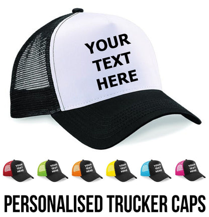 Personalised Snapback Embroidered Trucker Cap Half Mesh Baseball Cap Mens Ladies