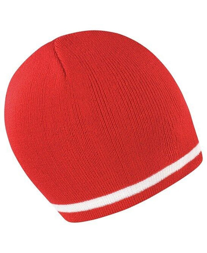 Personalised Embroidered Beanie Hat Workwear Two Tone Custom Winter Woolly Hat