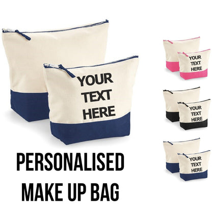 Personalised Make Up Bag Cosmetic Bag Wash Bag Toiletry Jewellery Womens Mens