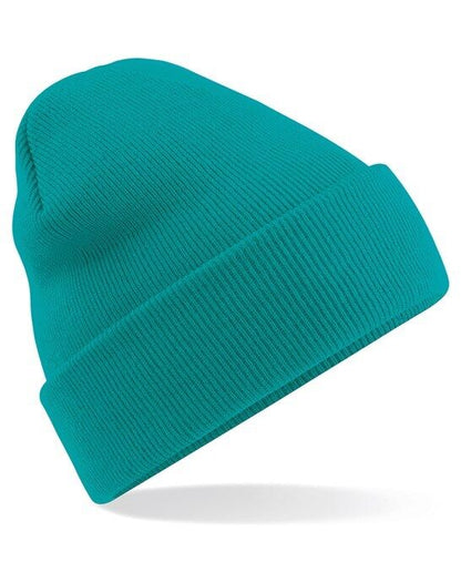 Personalised Embroidered Beanie Hat Custom Cuffed Winter Woolly Hat Mens Womens