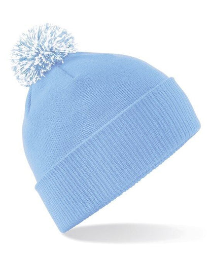 Personalised Beanie Hat Embroidered Woolly Bobble Hat Winter Pom Pom Headwear