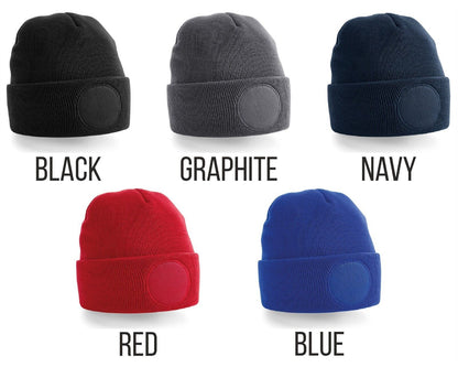 Personalised Beanie Hat Mens Winter Hat Custom Printed Beany Unisex Womens