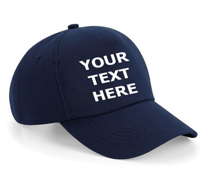 Personalised Baseball Cap Custom Embroidered Hat Printed Logo Dad Mens Womens