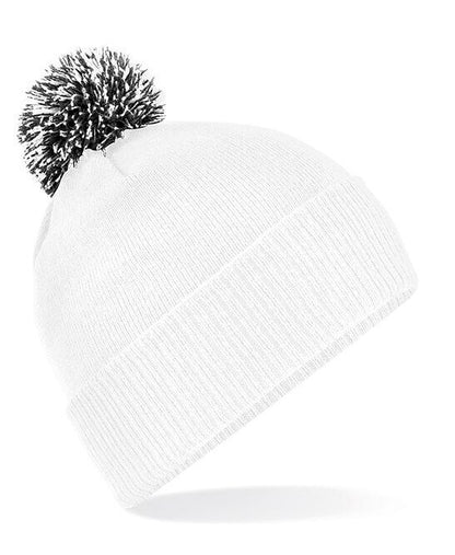Personalised Beanie Hat Embroidered Woolly Bobble Hat Winter Pom Pom Headwear