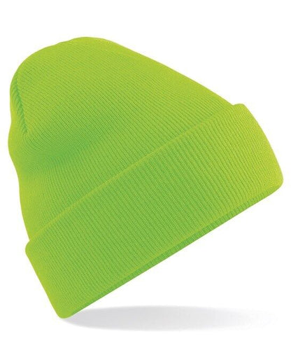 Personalised Embroidered Beanie Hat Custom Cuffed Winter Woolly Hat Mens Womens