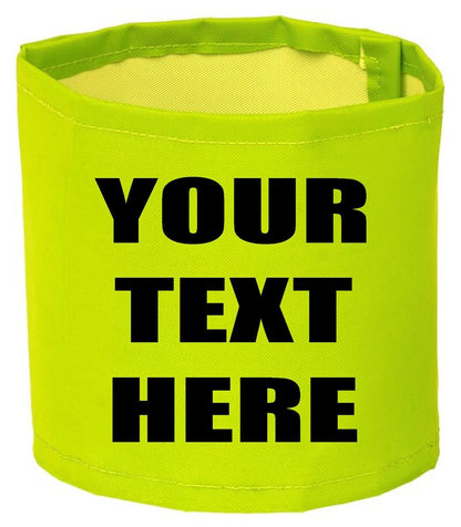 Personalised Captains Armband Custom Printed Hi Vis High Viz Football Sports 