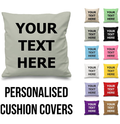 Personalised Photo Cushion Cover Name Cotton Pillowcase Image Text Printed Gift