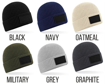 Personalised Beanie Hat Fahionable Custom Printed Ladies Mens Woolly Winter Hat