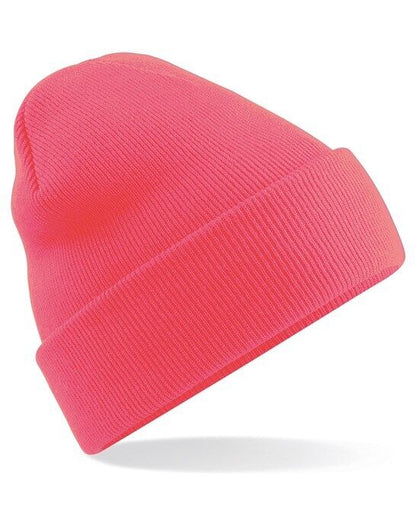 Personalised Embroidered Beanie Hat Custom Cuffed Winter Woolly Hat Mens Womens