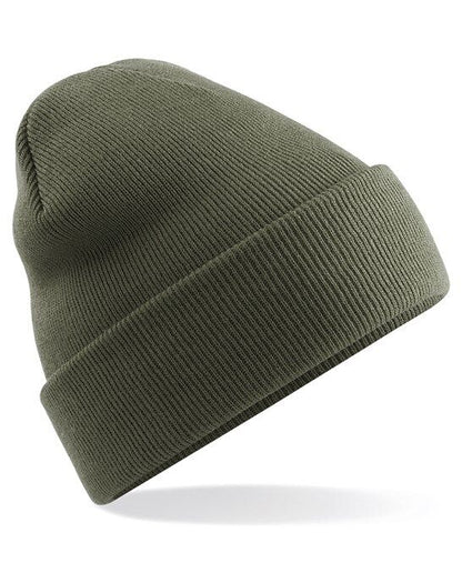 Personalised Embroidered Beanie Hat Custom Cuffed Winter Woolly Hat Mens Womens