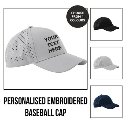Personalised Embroidered Trucker Baseball Cap Sports Performance Hat Mens Ladies