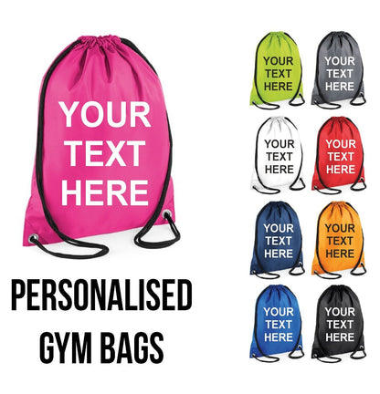 Personalised PE Bag Gym Bag School Swim Bag Boys Girls Back to School Kit Sack