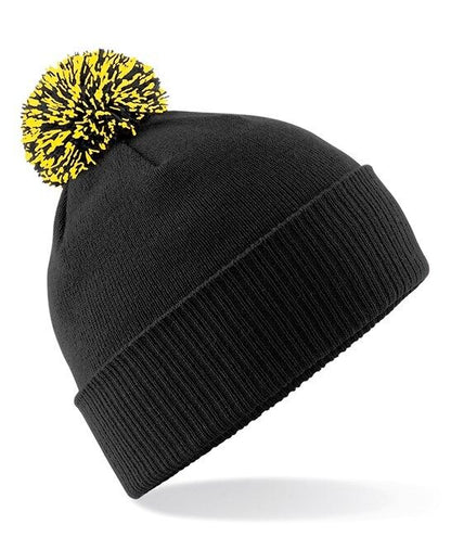 Personalised Beanie Hat Embroidered Woolly Bobble Hat Winter Pom Pom Headwear