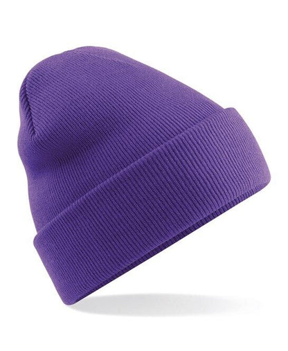 Personalised Embroidered Beanie Hat Custom Cuffed Winter Woolly Hat Mens Womens