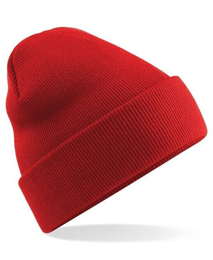 Personalised Embroidered Beanie Hat Custom Cuffed Winter Woolly Hat Mens Womens