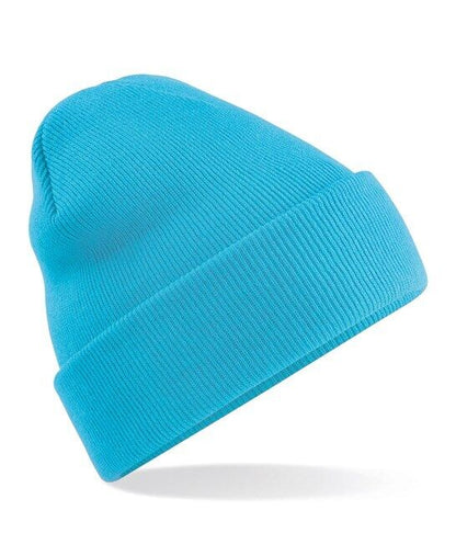 Personalised Embroidered Beanie Hat Custom Cuffed Winter Woolly Hat Mens Womens