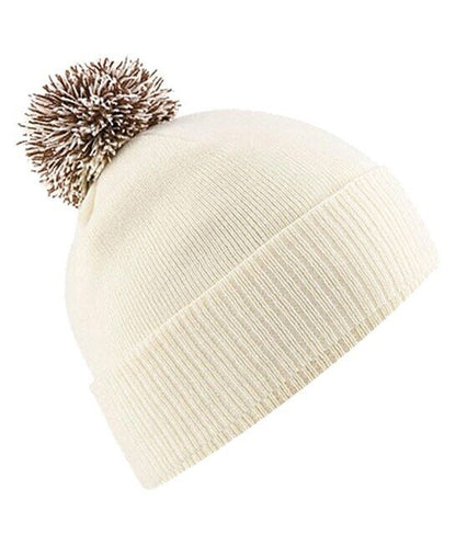 Personalised Beanie Hat Embroidered Woolly Bobble Hat Winter Pom Pom Headwear